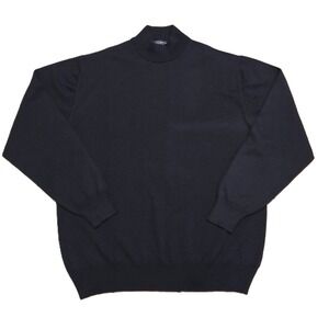 Morgano Mens Mock Neck 100 Percent Pure New Wool Sweater Made in Italy XL